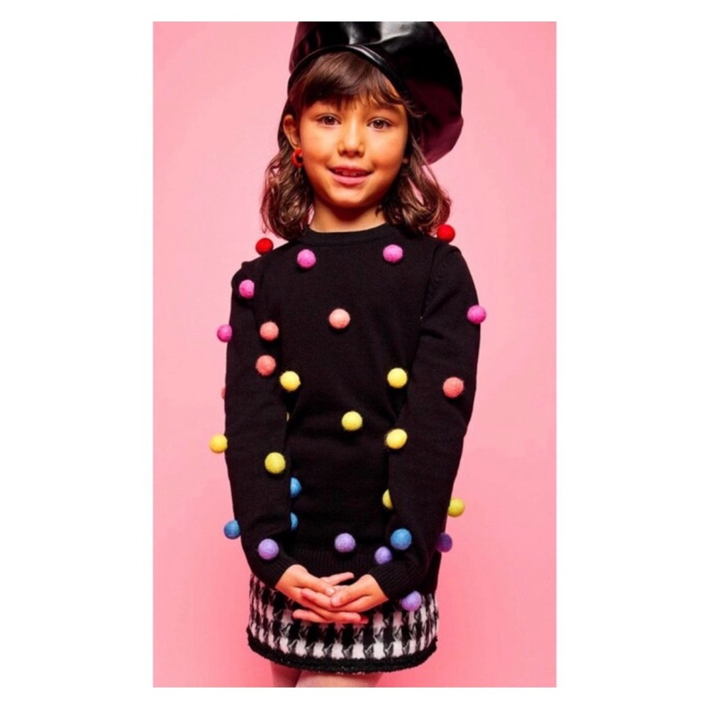 LOLA + THE BOYS Pom Pom Sweater